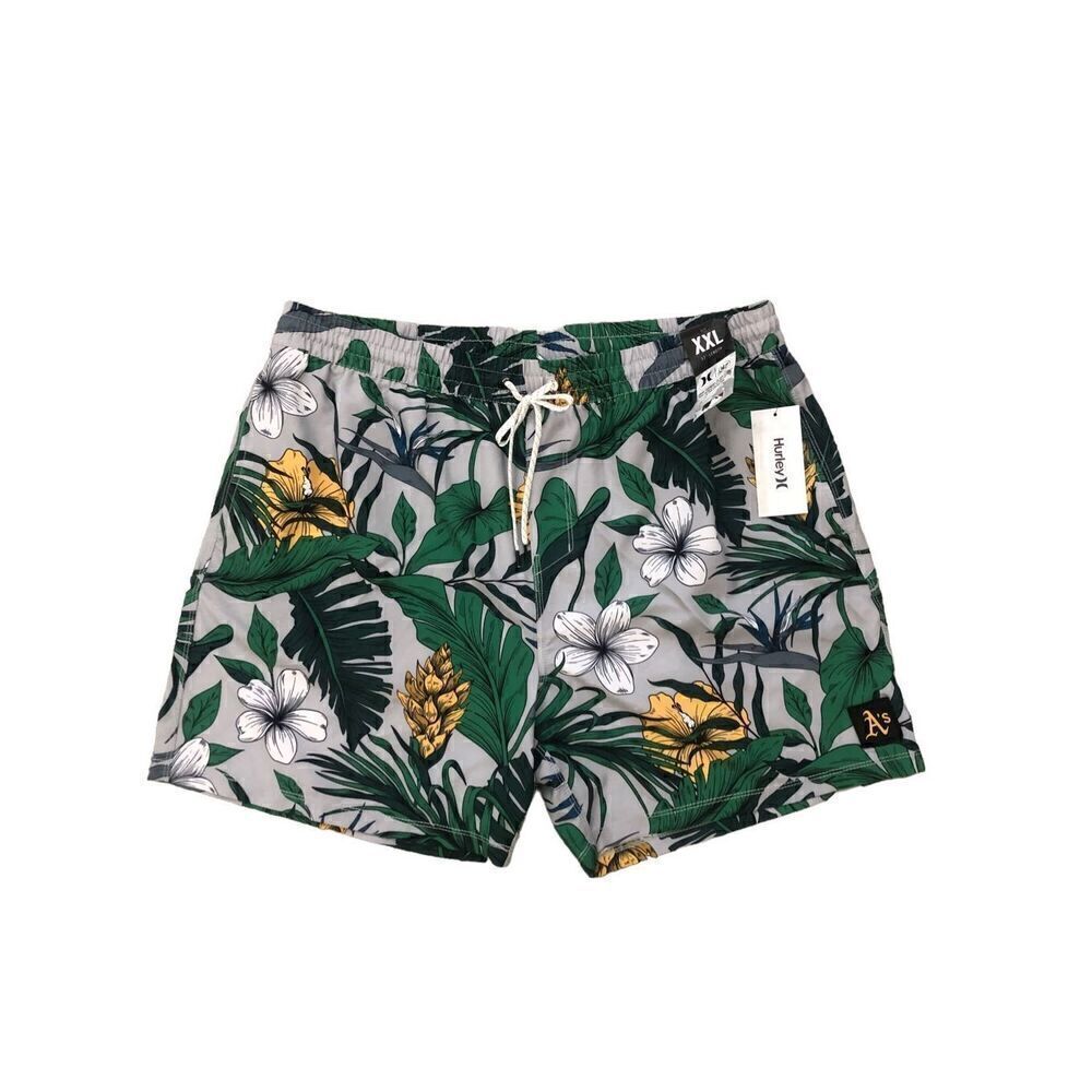 47’ Oakland A’s MLB Hurley Swim Trunks men’s size XXL